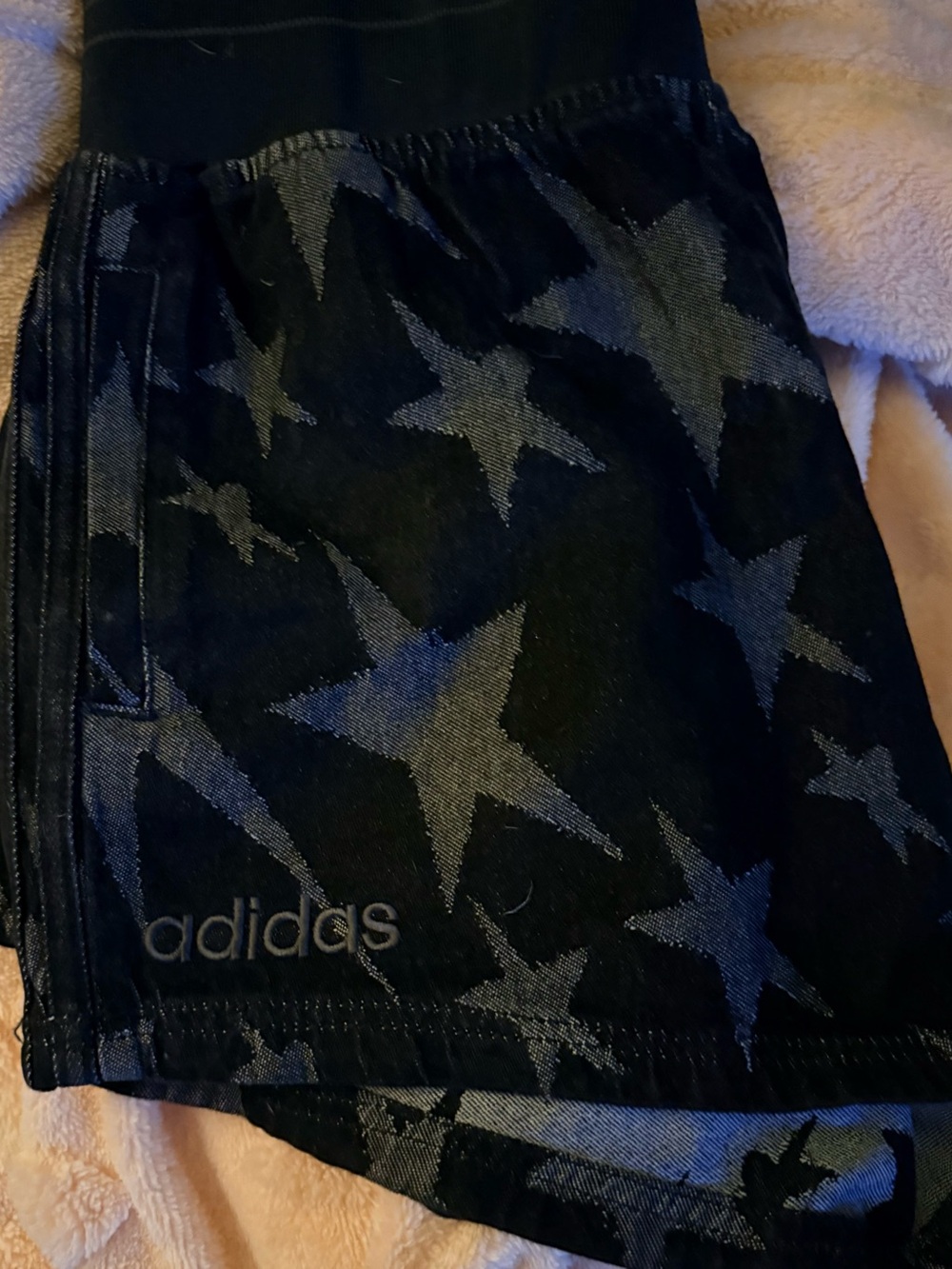 NWT adidas Black Star-Pattern Athletic Shorts